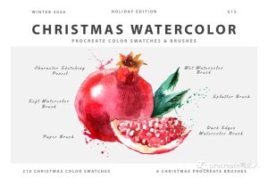 外网大神专为圣诞设计的水彩笔刷套装来啦,这效果无敌【639期】-yadaren