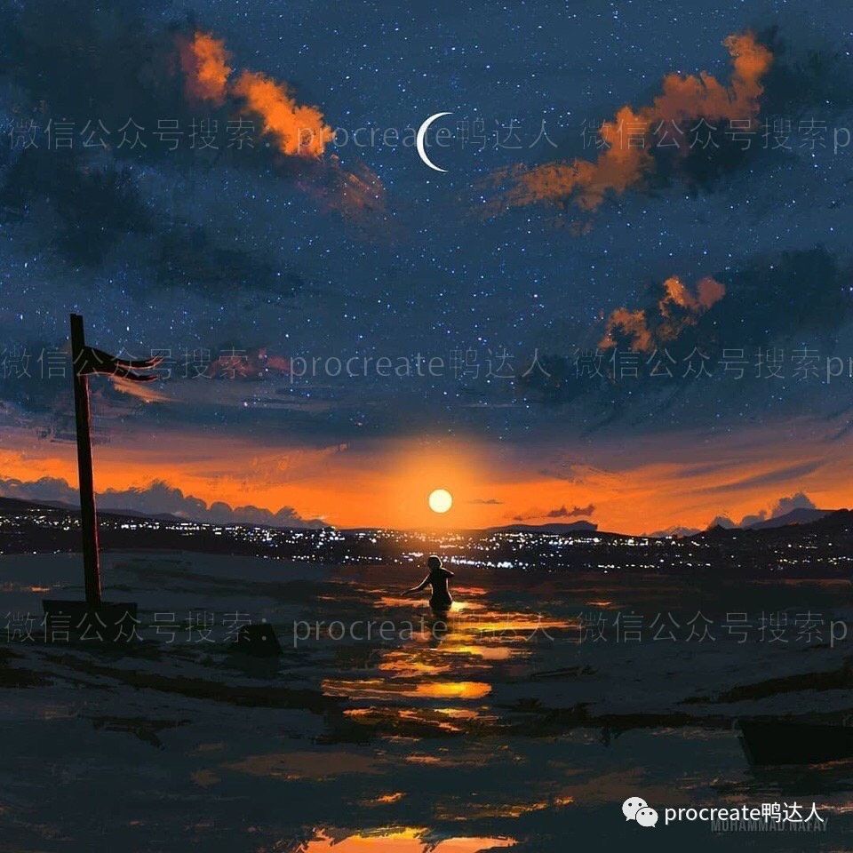 ipad风景速涂课程，用ipad做色彩练习也太方便了【612期】-yadaren