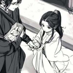 这样的古风水墨人物也太可爱了,萌化了【804期】-yadaren