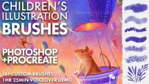 ps+ipad绘本笔刷套装,初学者也能绘制梦幻可爱的绘本【773期】-yadaren