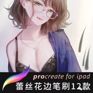 超仙的蕾丝花边笔刷包,一键导入,任你选择【163】-yadaren