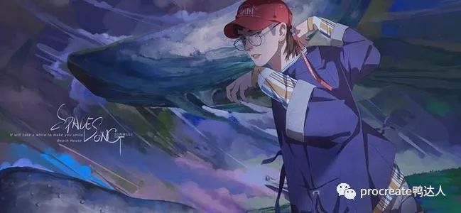 酷爆朋友圈的ps潮流插画你也可以画出，笔刷+教程+课件+色卡全都有！【199】-yadaren