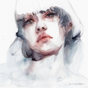 ins大神出品逼真水彩水滴泼墨效果人像笔刷,随便画画都出效果【634期】-yadaren