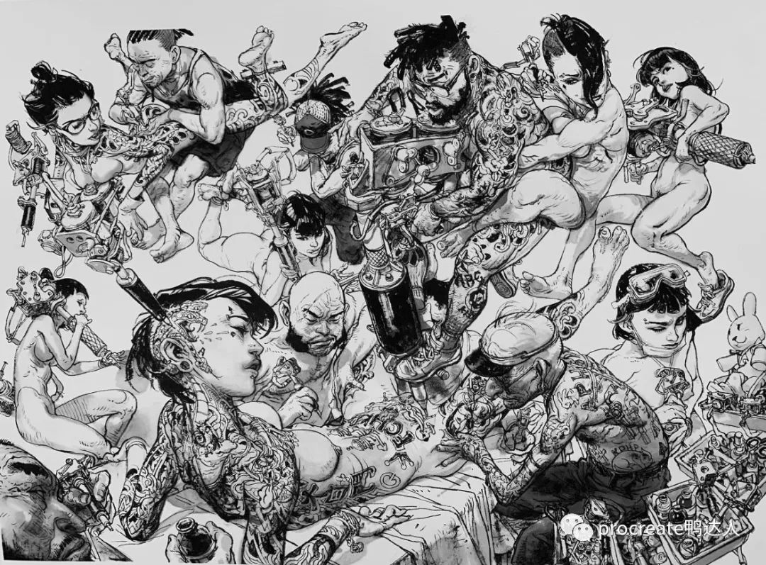 金政基-每天坚持画12个小时的无草稿速写有多强【551期】-yadaren