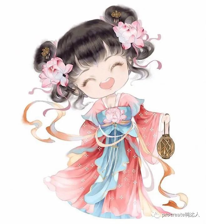ipad可爱软萌的Q版古风插画，新手零基础也可以学习！【809】-yadaren