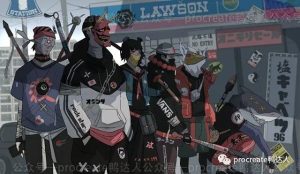 当日本街头青年碰上灵异鬼怪,这样的角色设计也太酷了|复古网格笔刷+作品都有【391期】-yadaren