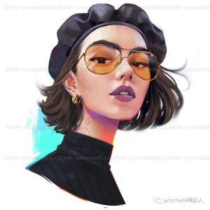 ins人气插画师ericanthonyj笔刷分享,人像厚涂必备【444期】-yadaren