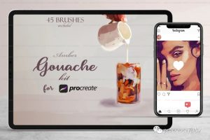 ipad竟然可以画出优雅复古的水粉艺术插画【451期】 -yadaren