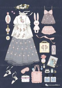 绝美蕾丝花边裙边笔刷来啦,一笔绘就绝美少女裙【615期】-yadaren