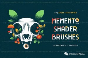 超好用复古噪点颗粒笔刷，让你的插画作品更有质感【435期】-yadaren