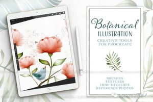 procreate超实用水彩植物花卉笔刷套装，色卡和笔刷都超级好用！【473期】-yadaren