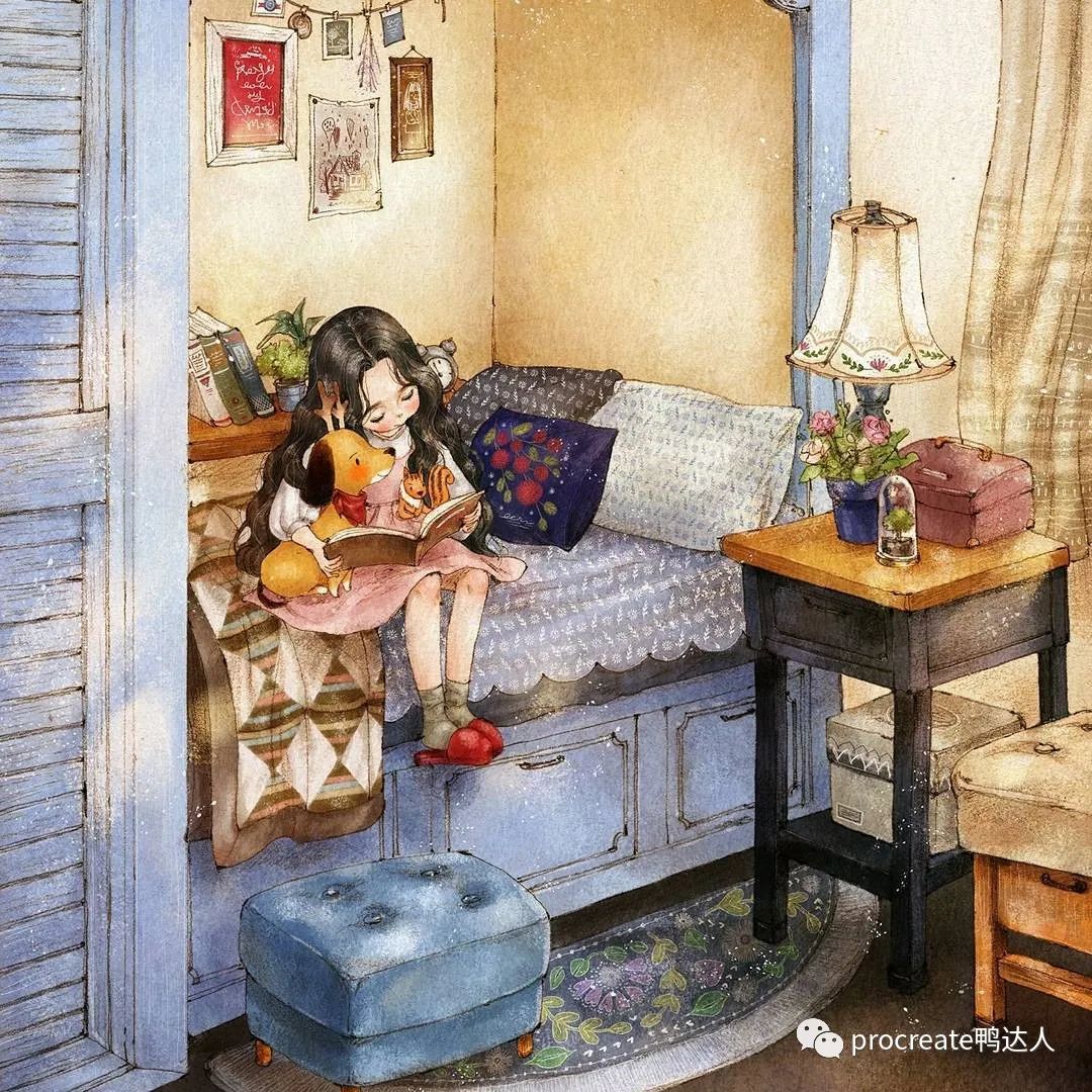 治愈系插画作品,画出了向往的生活【265期】-yadaren