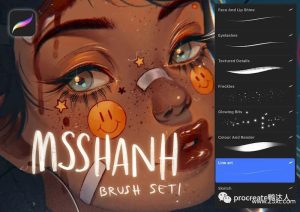 她靠超酷复古人像火遍ins，插画师自制笔刷包，一套就够了【198期】-yadaren