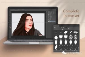ps没有好用的人像笔刷?这套专为人像设计的笔刷拿去【395期】-yadaren