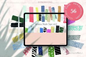 超级好看的procreate胶带笔刷有多强?各种好看的效果轻松绘制【260期】-yadaren