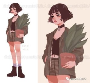 惊艳全网的人像procreate笔刷,这样的插画越来越受欢迎【322期】-yadaren