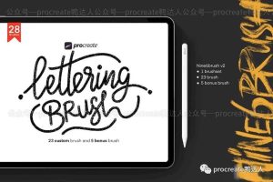 procreate写字不好看?这套艺术家专用笔刷拿去【411期】-yadaren
