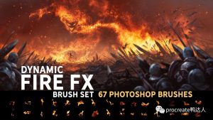 超逼真火焰笔刷,一笔绘就画面效果【889期】-yadaren