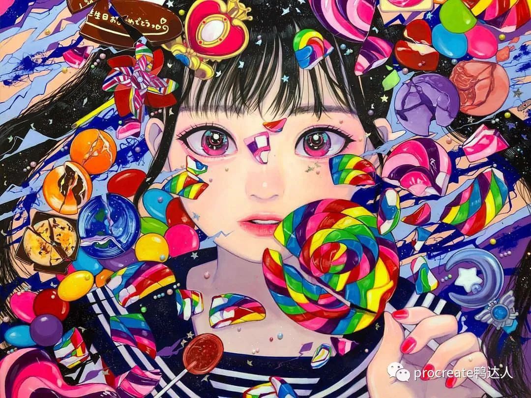 极具复古风的糖果味少女插画集分享！速速来学习！【867期】-yadaren