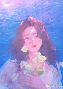 配色清新的头像真的太好看了！速来学习治愈系人像插画！【871期】-yadaren