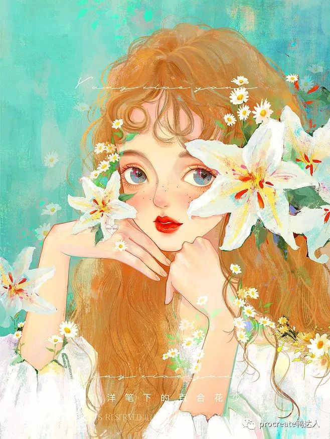 水彩手绘零基础也可上手，掌握水彩少女插画的技巧！【874期】-yadaren