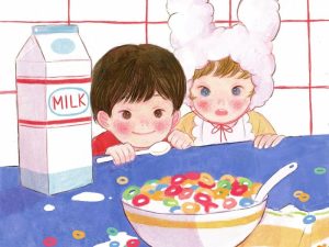 韩国插画师yoovora,作品童真软萌超治愈【820期】-yadaren