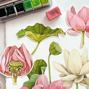 ipad水彩花卉课程来啦，笔刷及课件齐全【910期】-yadaren